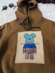 Brown Graphic warm Hoodie