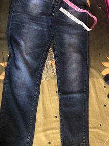 Men Jeans Navy Blue