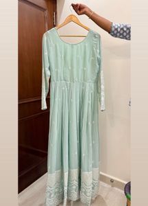 Embroidered Gown &amp; Dupatta Set 🩵