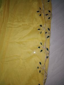 Bottle Green Suit With Yellow Dupatta