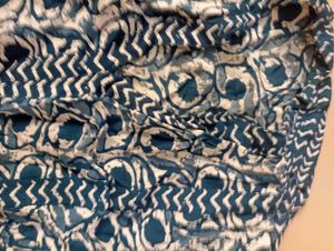 Printed Blue Tunic Top