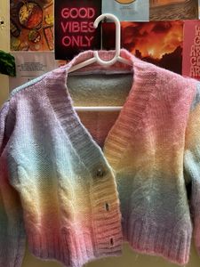 Rainbow Knit Cardigan