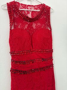 Sexy Red Lace Gown