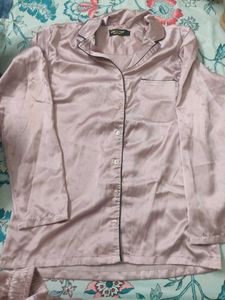 Silky Pink Button-Down Shirt