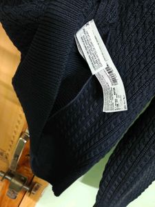 Mango Navy Blue Knit Sweater