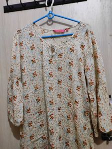 Beautiful Floral Short Kurti