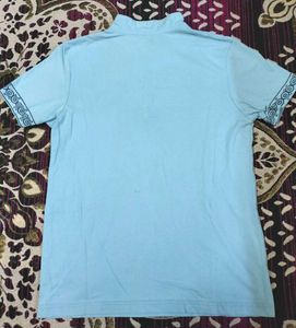 T Shirt With Collar, Looking Fabulous 😍, Sky Blue