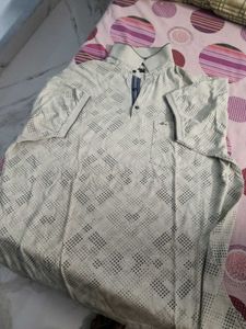 Patterned Short Sleeve Polo Shirt