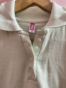 Pastel Green Ruffle Polo