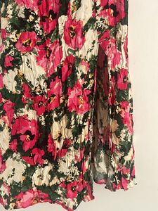 Floral Mini Dress With Side Slit