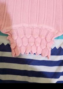 Pink High Neck Top
