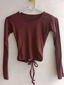 Maroon Long Sleeve Top 🤎