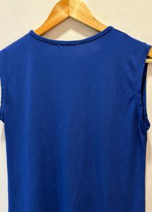 Korean Blue Pocket Tank Top