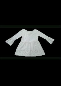White Dress with Eyelet Details