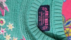 Embroidered Bird Sweater