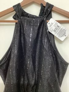 Sparkly Black Party wear knee length Dress