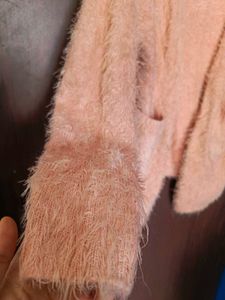 Peach Fuzzy Cardigan