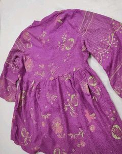 Elegant Ethnic Kurti Combo – Pink &amp; Purple
