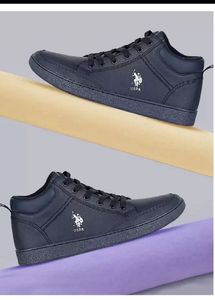 U.S. Polo Assn. Men Navy Blue Solid Sneakers
