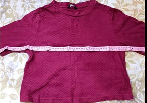 Wine Colour Zudio Top