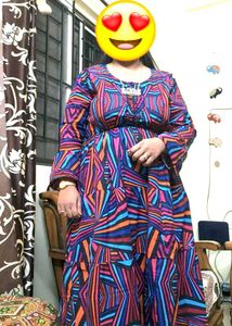 Multi Color A- Line Maxi Dress Fits All Size