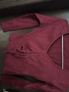Burgundy Long Sleeve Top
