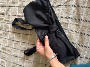 Black Front Knot Top