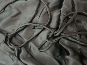 black satin mini dress
