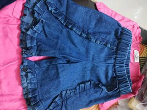 Cute Blue Graphic Tee With Bottom