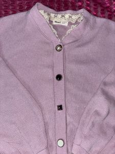 Cute Lilac Knit Cardigan