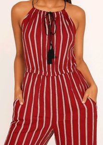 Striped Maroon Jumpsuit