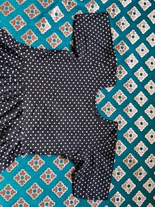 Cute Polka Dot Frock Suit Set