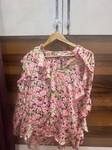 Zara Floral Ruffle Top