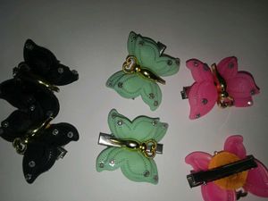 3 Pair Of Butterfly Hair Clips