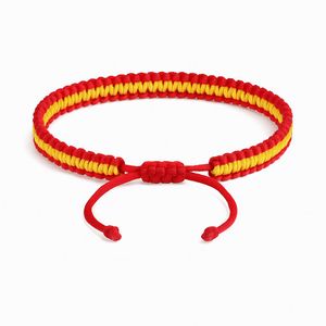 Red & Yellow Braided Friendship Bracelet