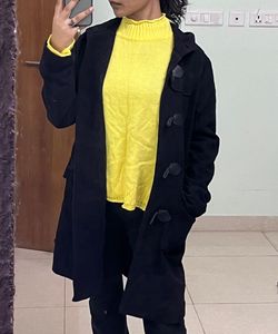 Hooded Toggle Duffle Wool Coat for Women