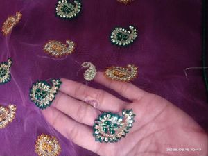 Purple 💜 Half Net Saree