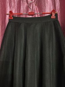 Black Tulle Midi Skirt