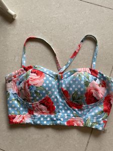 Blue Polka Dot Bralette