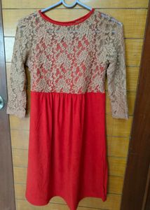 AND Rust Suede Dress