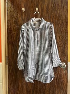 34 Bust Cotton High Low Shirt For Women