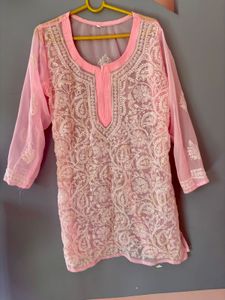 Embroidered Georgette Lucknowi Chikankari Kurta