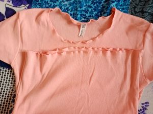 Peach Colour Cotton Top