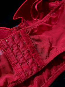 Red Satin Corset Top