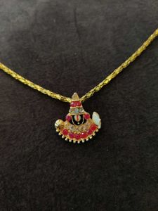 Gold Chain with Religious Pendant