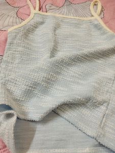 Pinterestly PowderBlue Japanese Textured CamiTop🎀