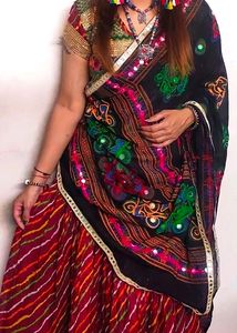 Embroidered Mirror Work Dupatta