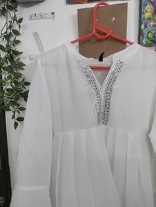 White Embroidered Top