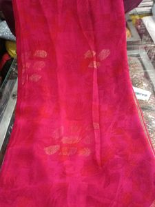 Pink Floral Saree