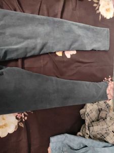 Faded Black Colour Used Jeans Streachble High Wais